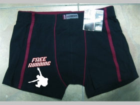 Free Running  trenírky BOXER s červenými prúžkami, top kvalita 95%bavlna 5%elastan